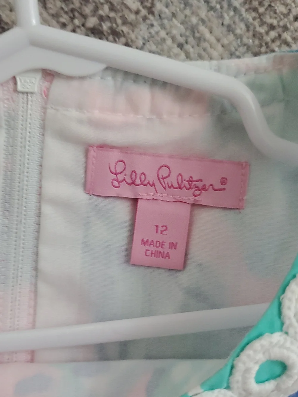 Lilly Pulitzer Girls Pink Pout Barefoot Princess Shift Dress Sz12